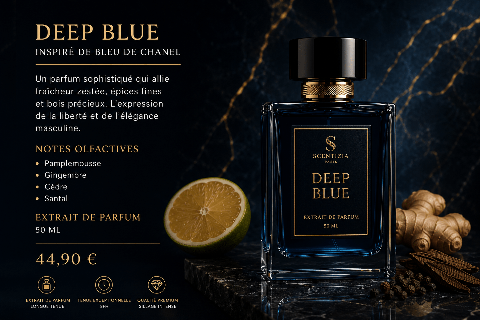 DEEP BLUE - INSPIRE DE BLEU DE CHANEL - Parfums - Scentizia